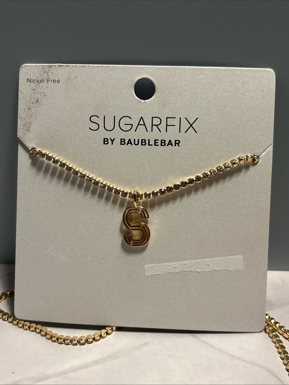 Sugarfix by Baublebar Gold 'S' Initial Necklace